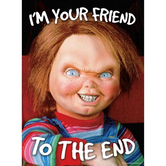 Chucky 500 Piece Jigsaw Puzzle Coffin Box 14" X 19" Aquarius Adult Horror - Picture 5 of 6